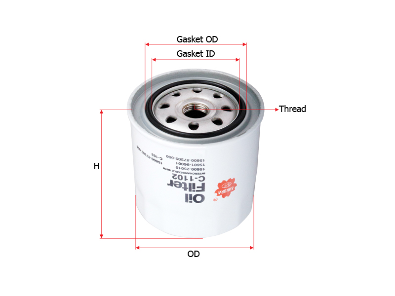 Sakura C1102 (C103) масляный фильтр